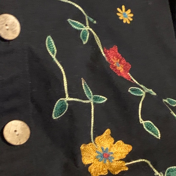 XL embroidered black casual jacket - Picture 8 of 14